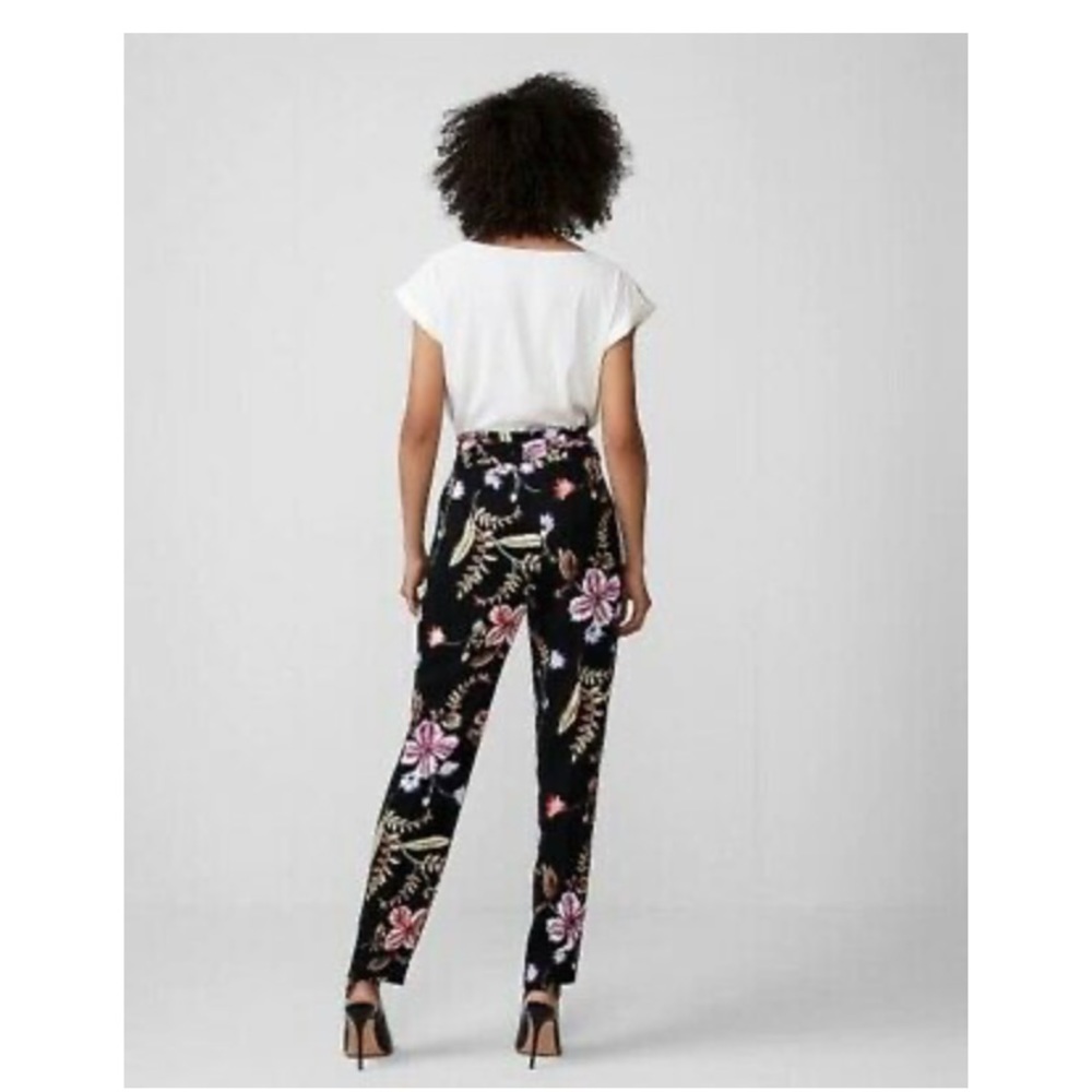 Express High Waisted Floral Ankle Pants - Picture 3 of 3